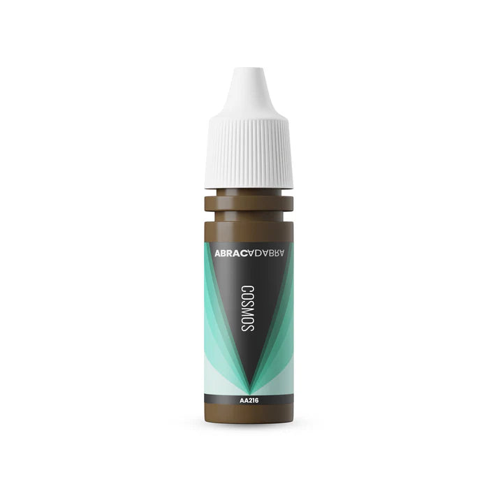 Pigment bottle with Abracadabra Cosmos branding on a white background