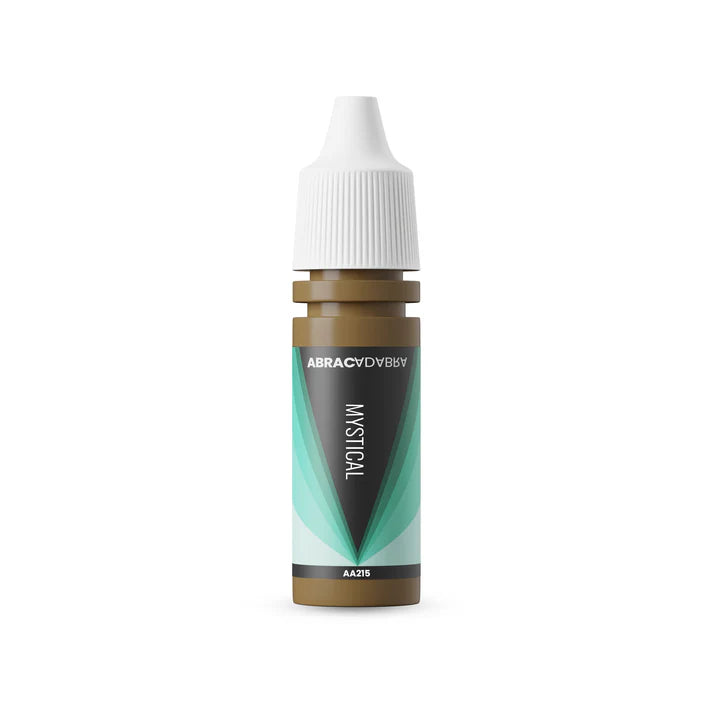 Pigment bottle with Abracadabra Mystical branding on a white background