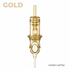Gold-colored needle with &